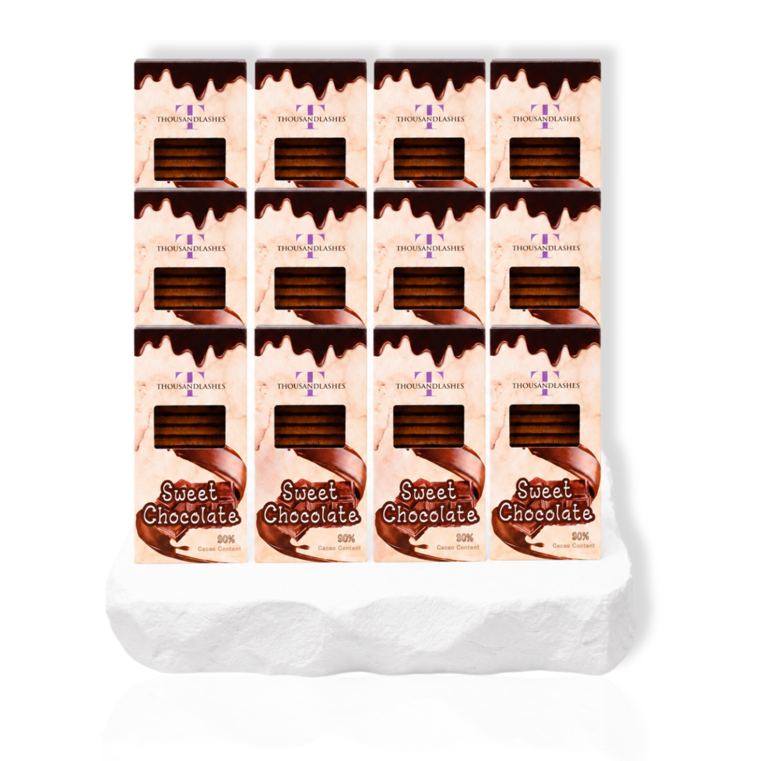 12 trays sweet chocolate lashes