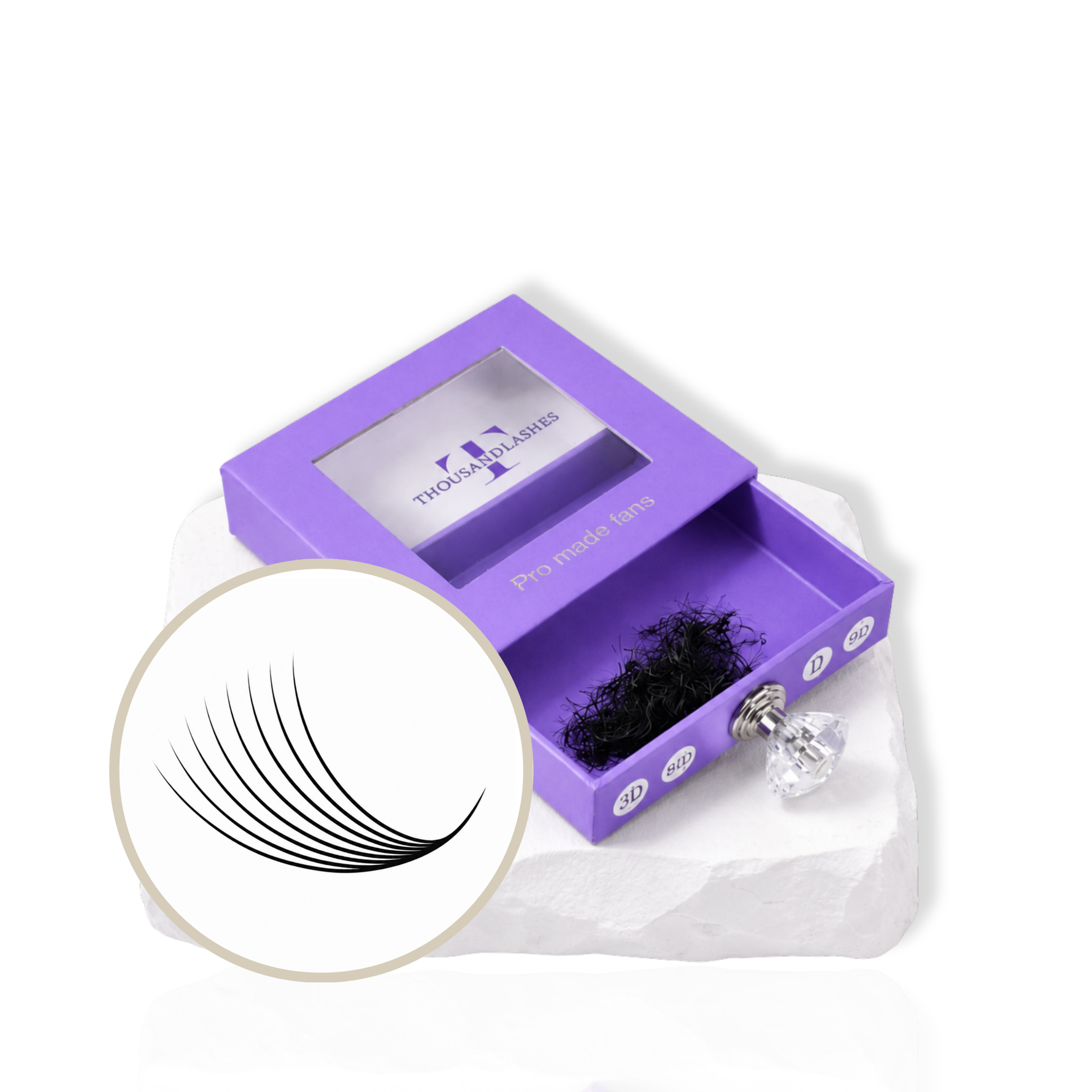 8D Pro-Made Volume Fans: 0.05 Single Length 8-18mm