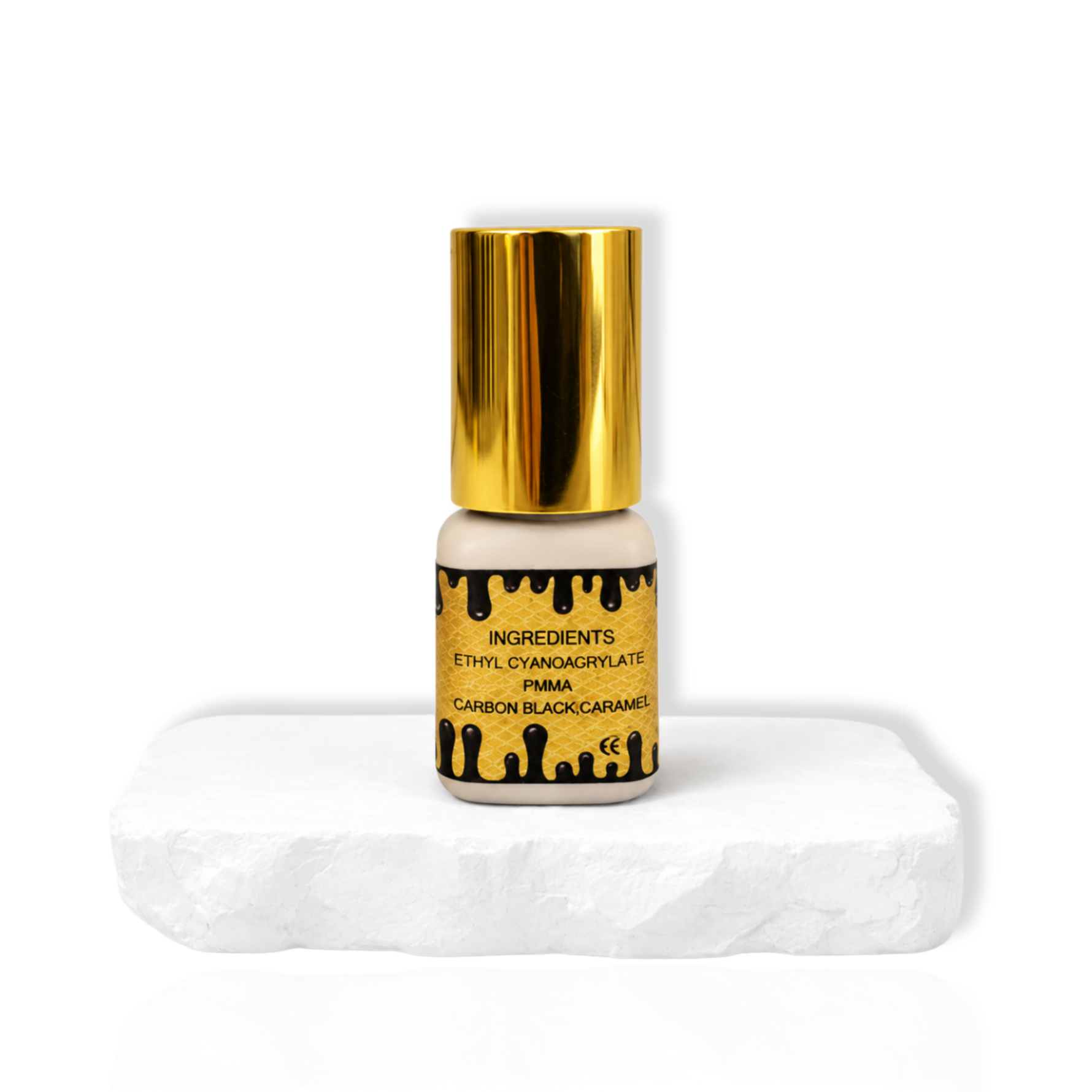 Brown eyelash extension glue