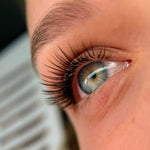 Cashmere Brown Collection Volume Lashes creating soft brown volume lash extensions side view