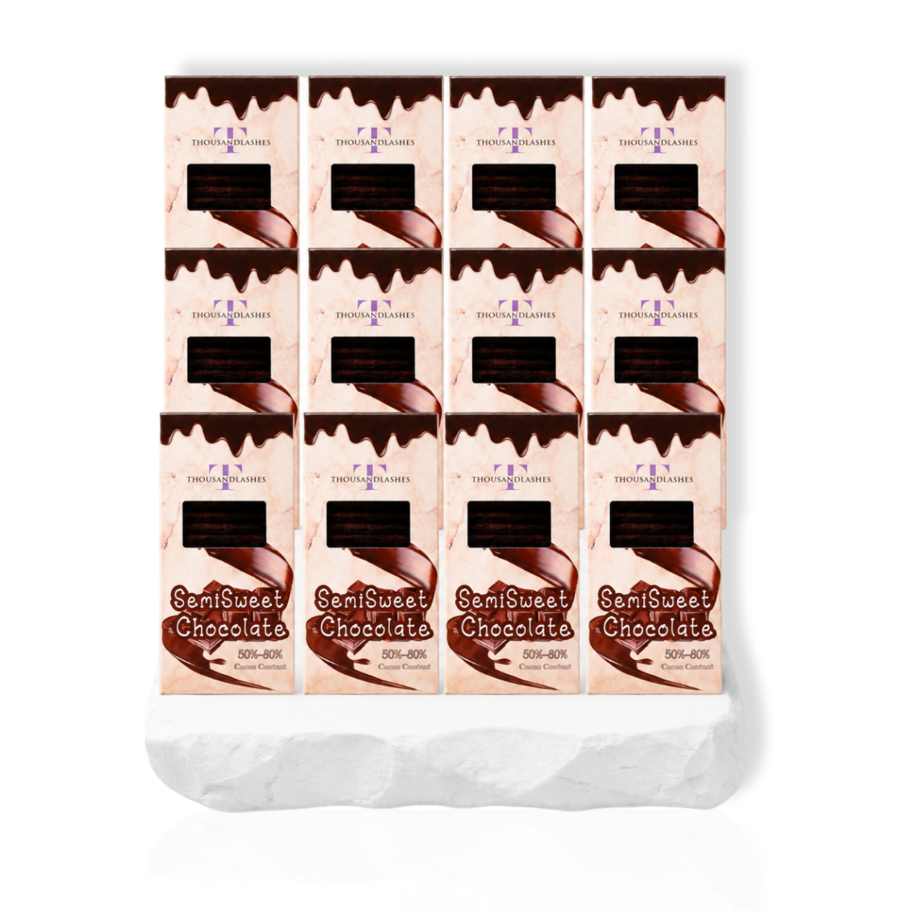 Chocolate Brown Lash Extensions Single Length