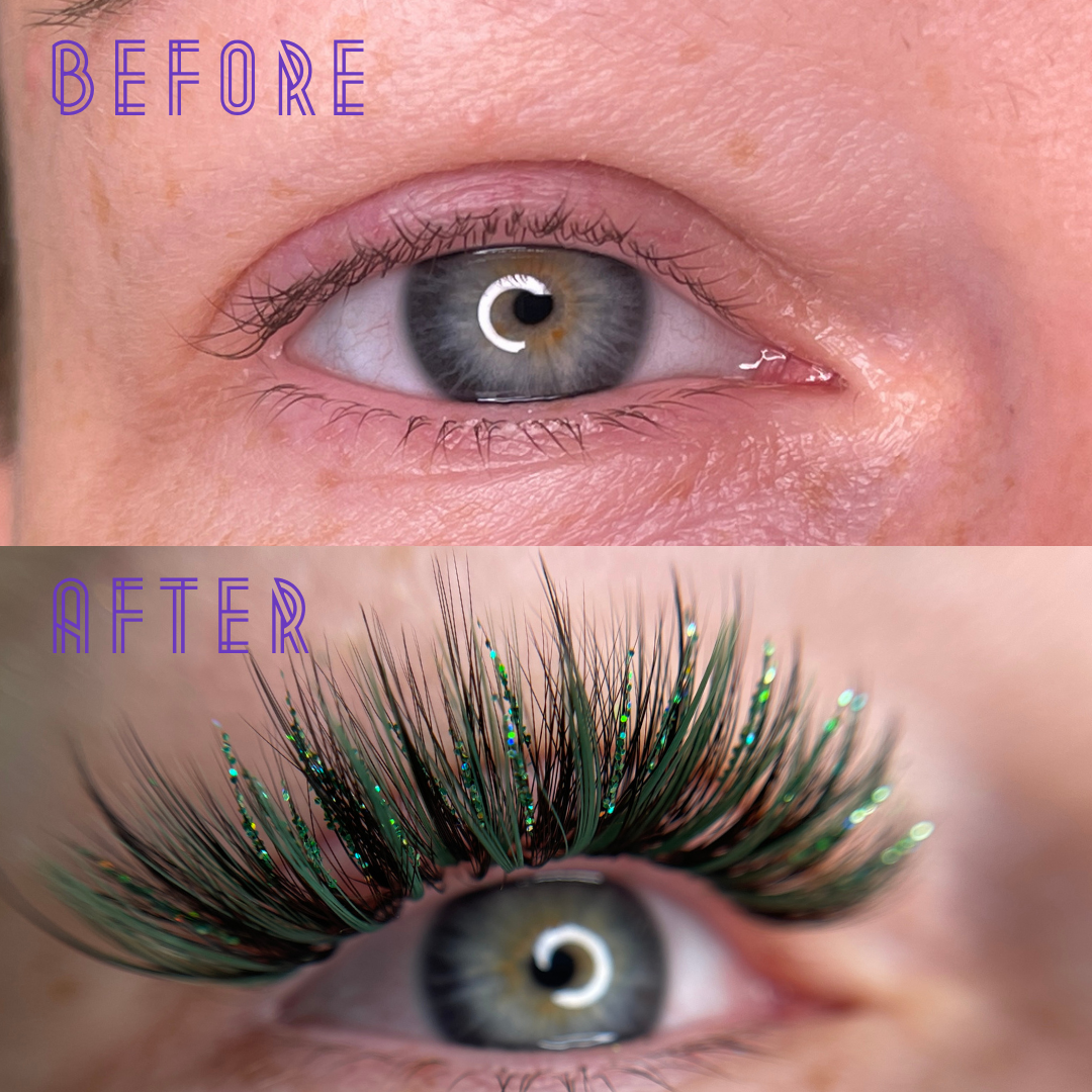 Color Spikes Wispy Lashes