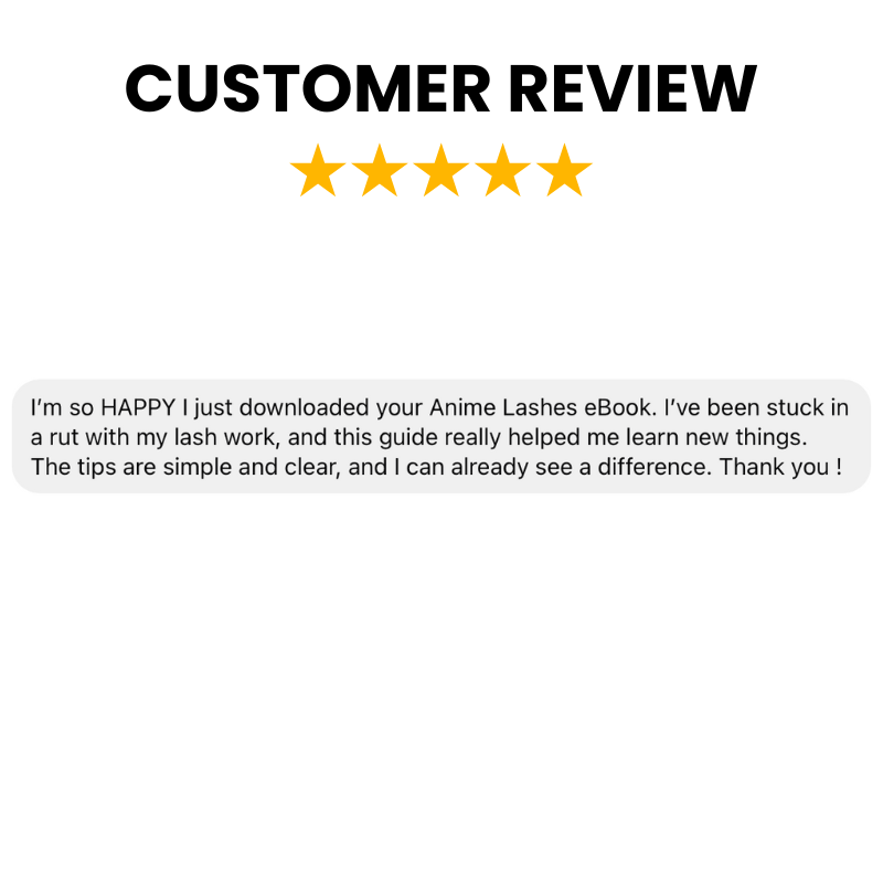 Customer feedback on anime lashes guide