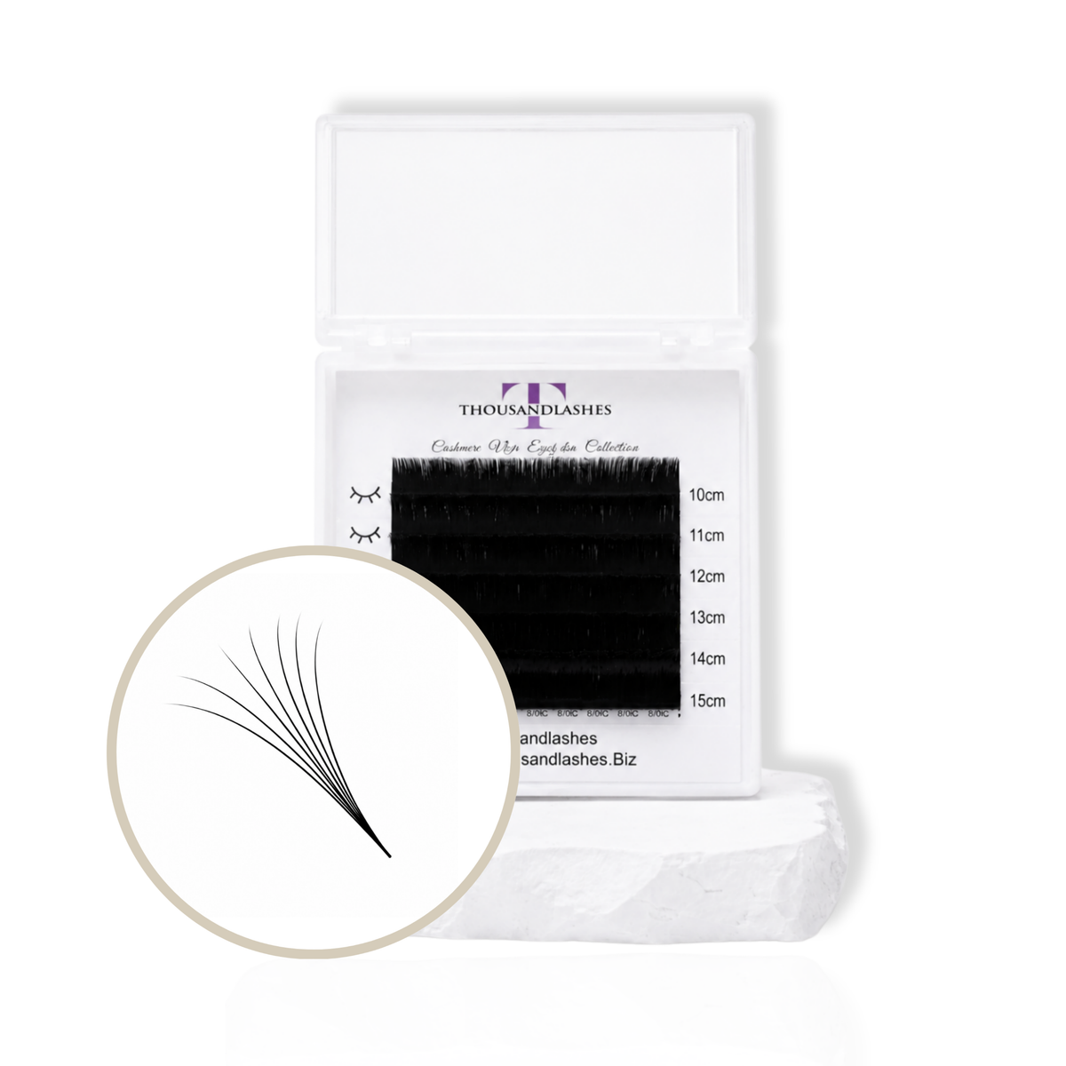 Easy Fan Lashes sample size tray for creating quick volume lash fans
