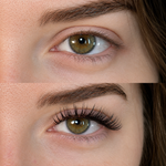 Easy Fan Volume Lashes applied on natural lashes for a soft volume lash set
