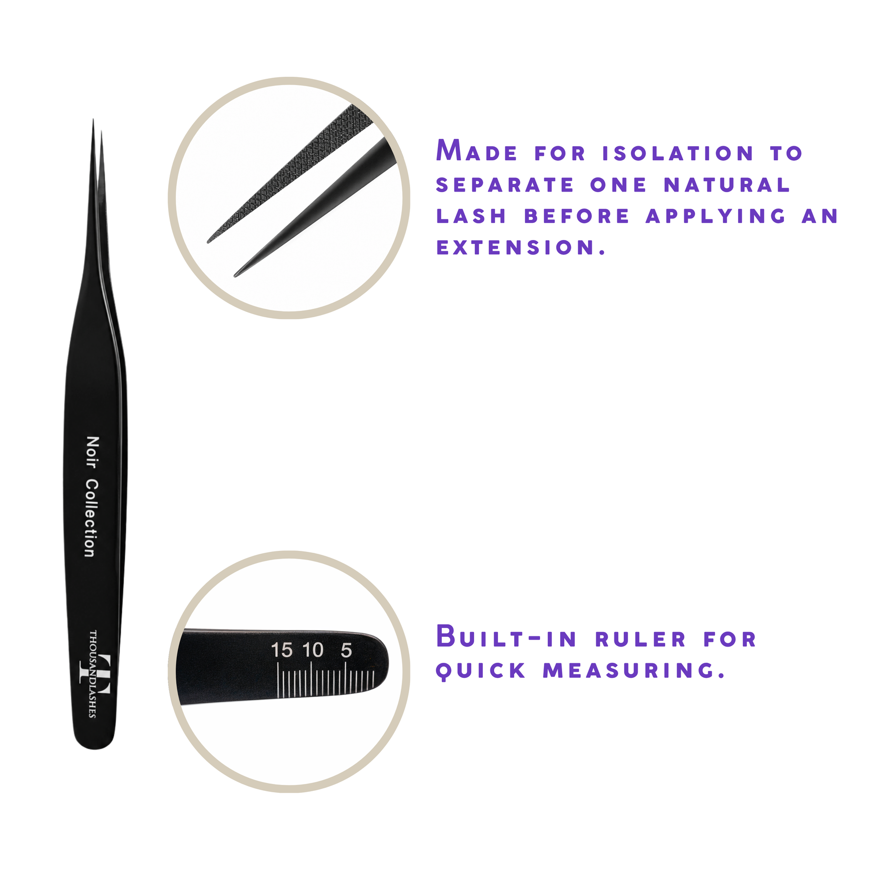 Fiber tip lash tweezer