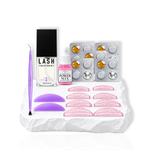 Korean Lash Lift Kit with professional lash lift solutions, silicone rods, shields, and lash lifting tools