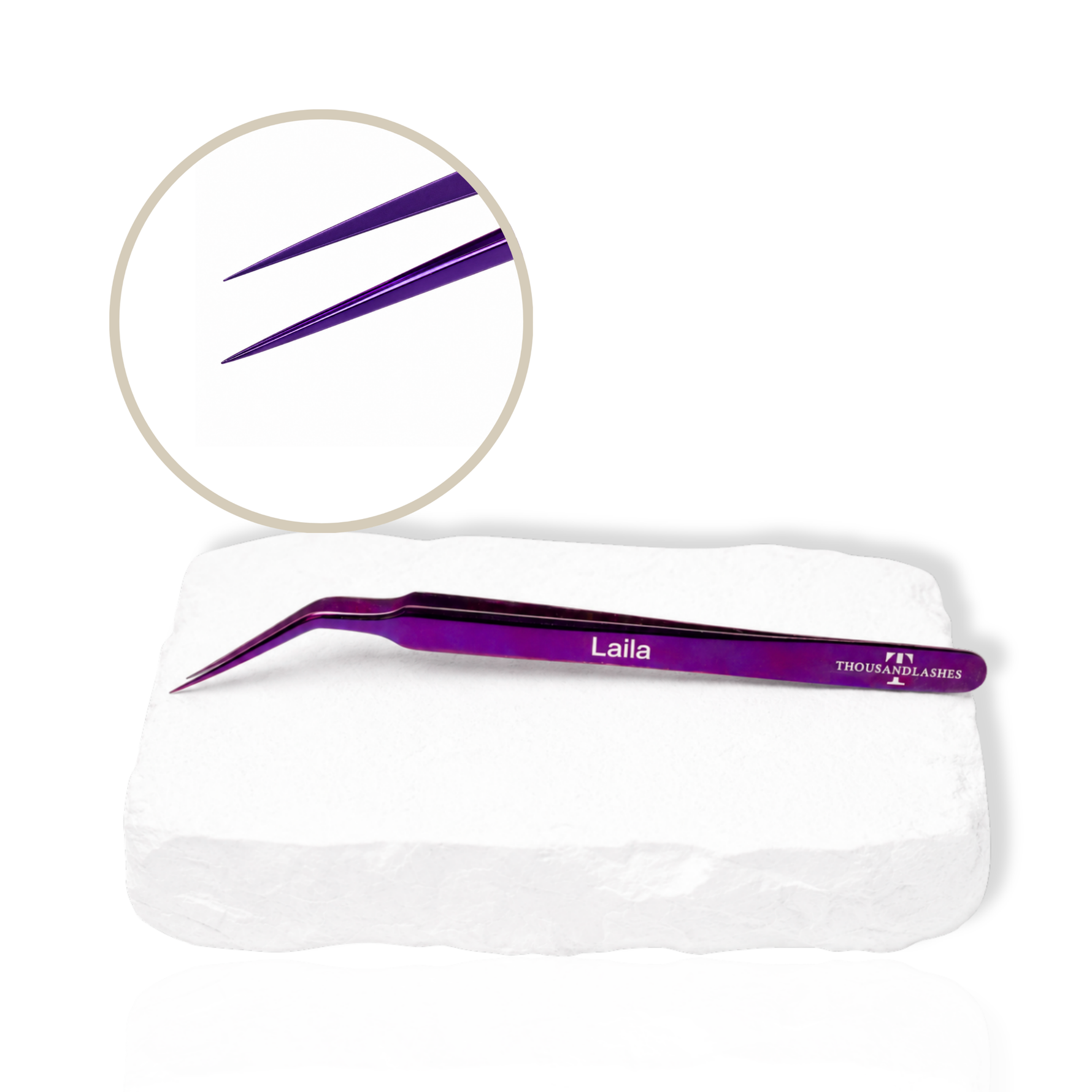 Laila curved tip tweezers