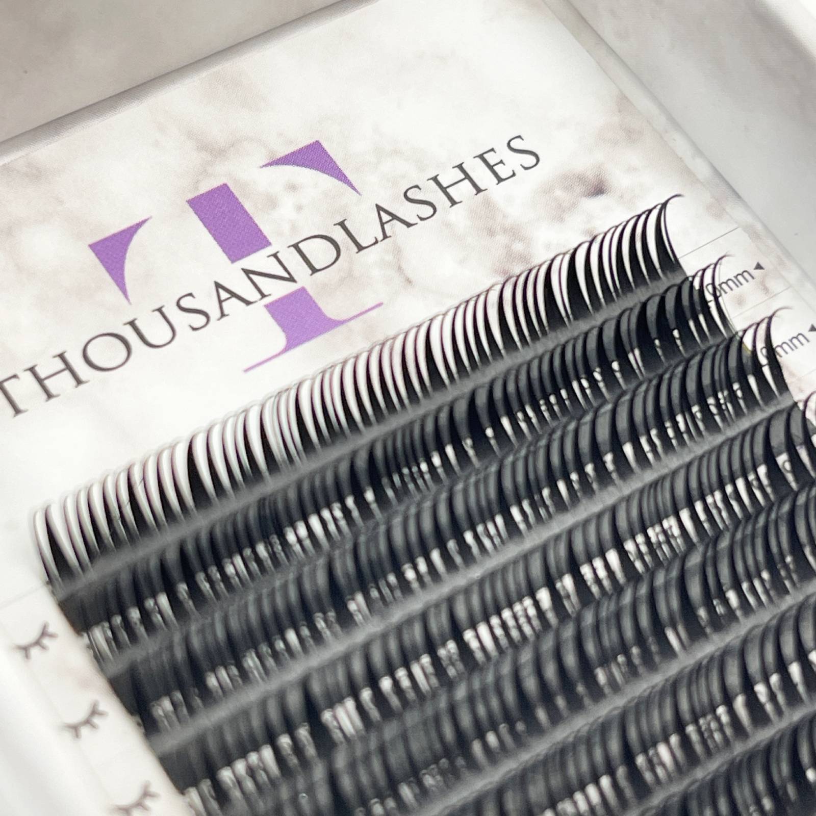 Mixed length Wet Volume Lashes 8-15mm for creating lash spikes, volume sets, and textured lash designs