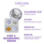 Nourishing serum capsule for lash lift aftercare