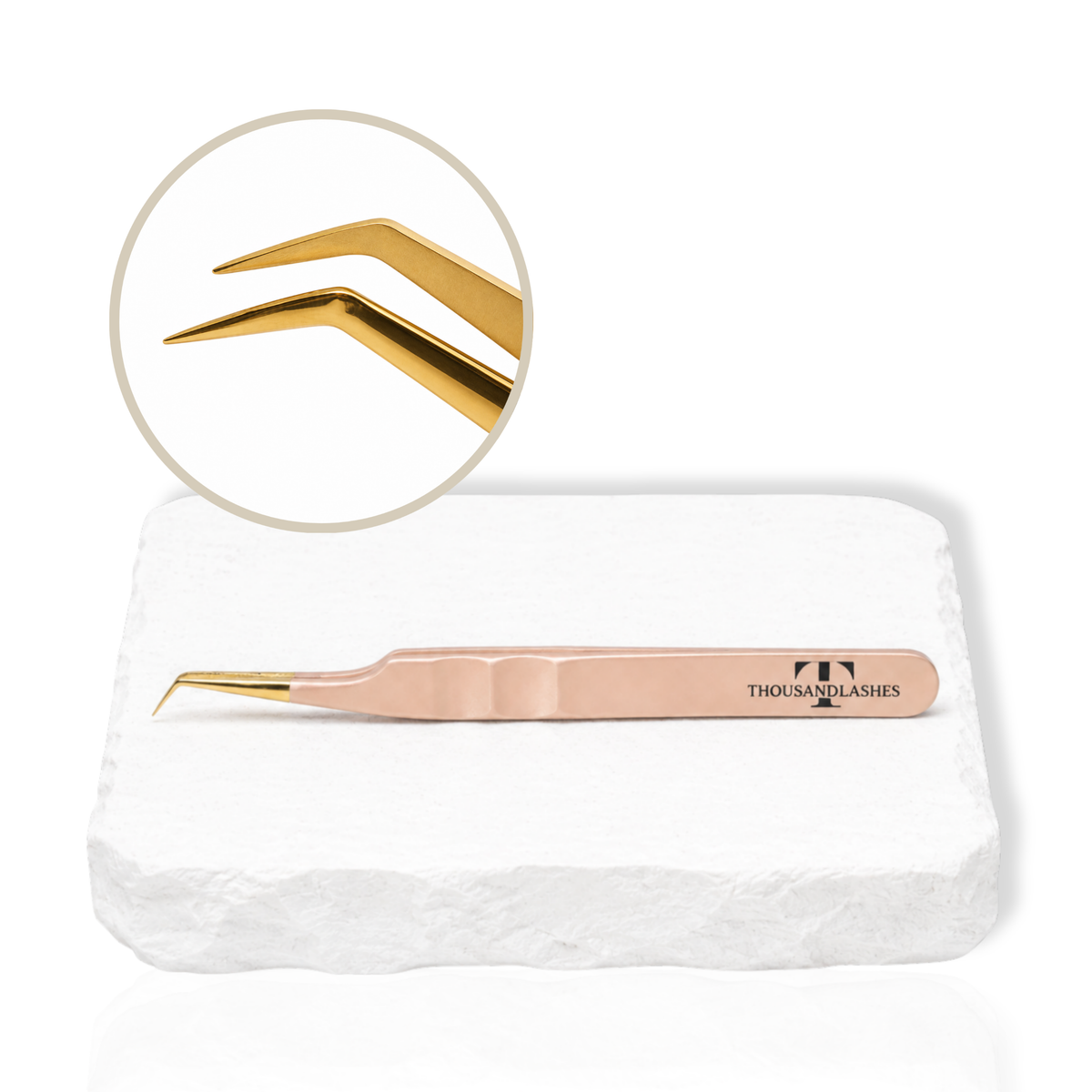 Nude 45 Degree Isolation Tweezer