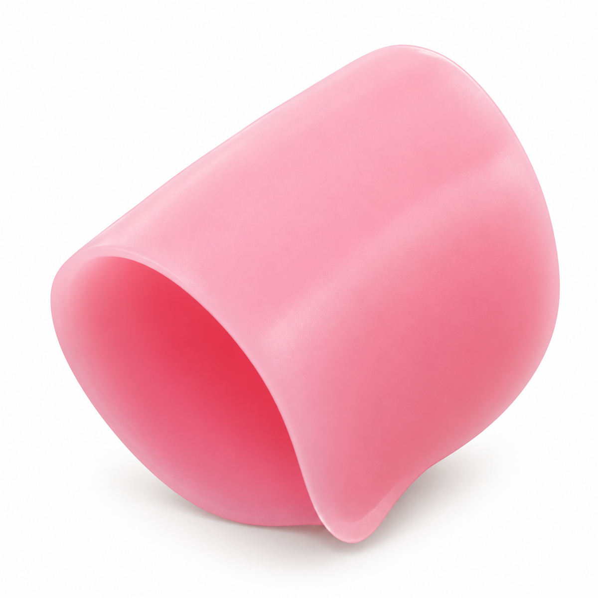 Pink silicone eyelash holder pad for eyelash extensions on a white background.