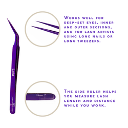 Precision curved tweezers for lashes