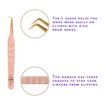 Nude L-Shape Isolation Tweezer