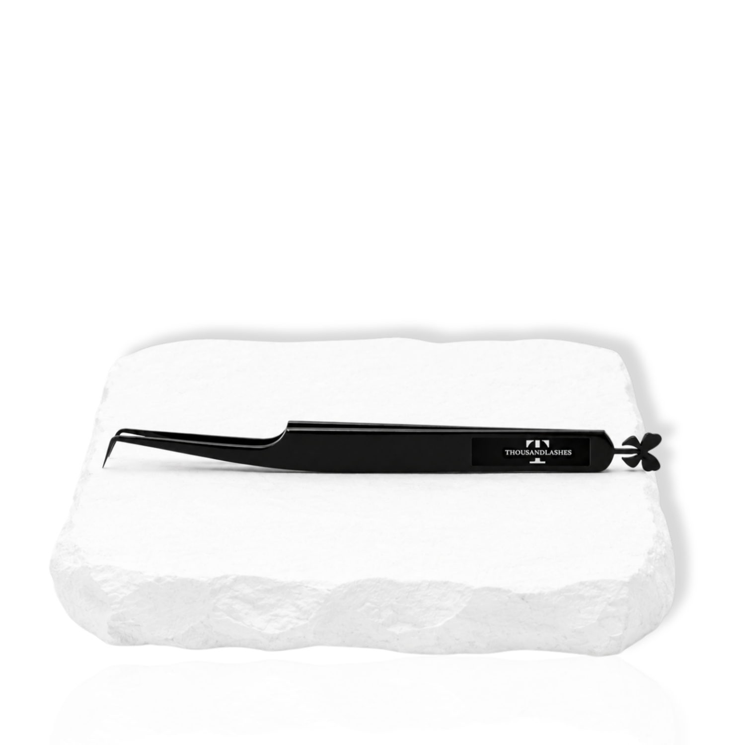 Professional black 90 degree lash tweezer