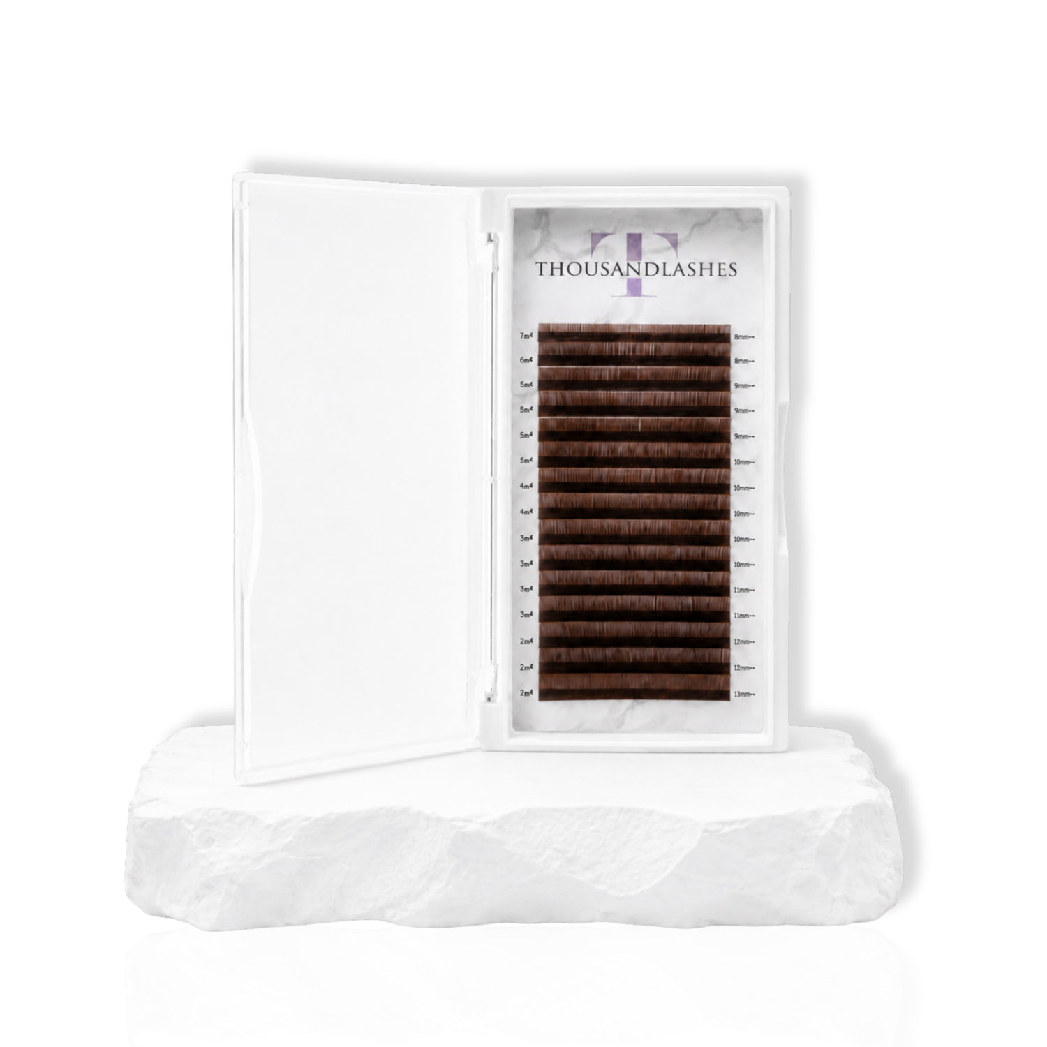 Thousand Lashes Cashmere Brown Volume Lashes for creating natural brown volume lash sets