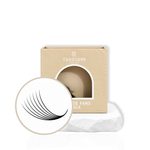 Thousandlashe 7D Pro-Made Volume Fans in beige lash tray with fan close-up