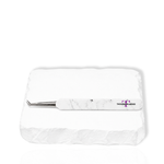 Thousandlashes Baby Isolation 45-degree tweezer with white marble-pattern handle on a white stone surface.