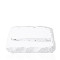 Thousandlashes white marble isolation tweezer with angled tip