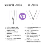 U shaped vs yy lashes