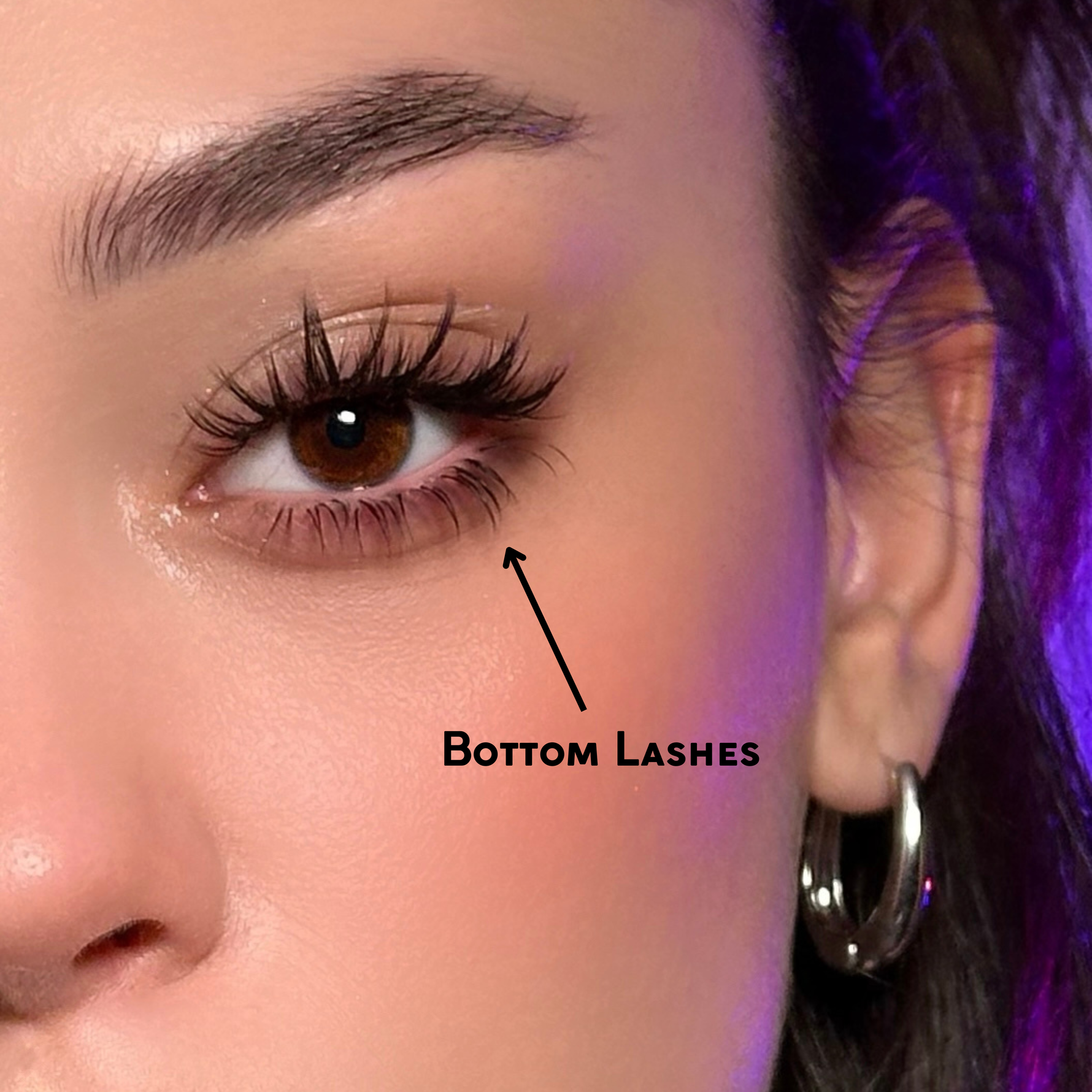 bottom lashes extensions