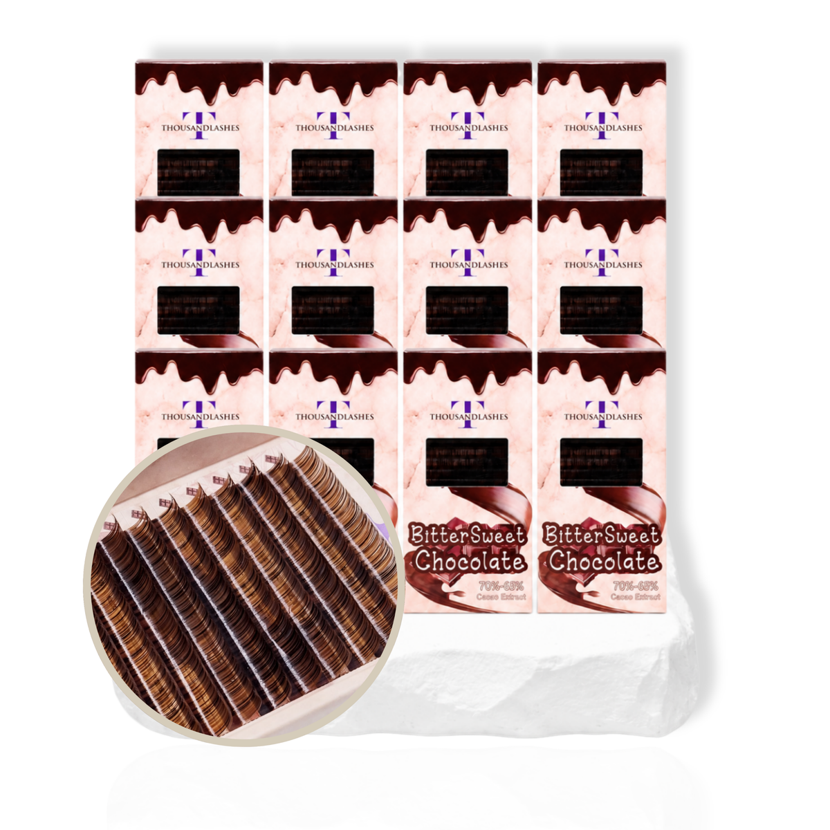 bittersweet chocolate lash trays