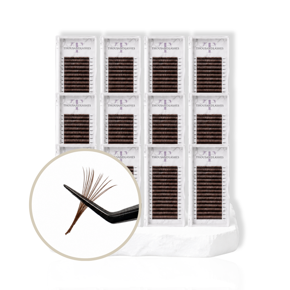 12 TRAYS | CASHMERE BROWN COLLECTION VOLUME LASHES