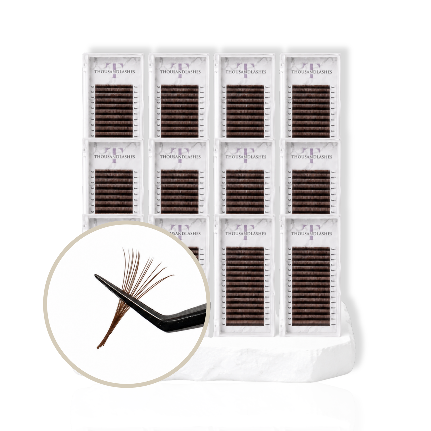 12 TRAYS | CASHMERE BROWN COLLECTION VOLUME LASHES