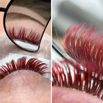 colored lashes in red