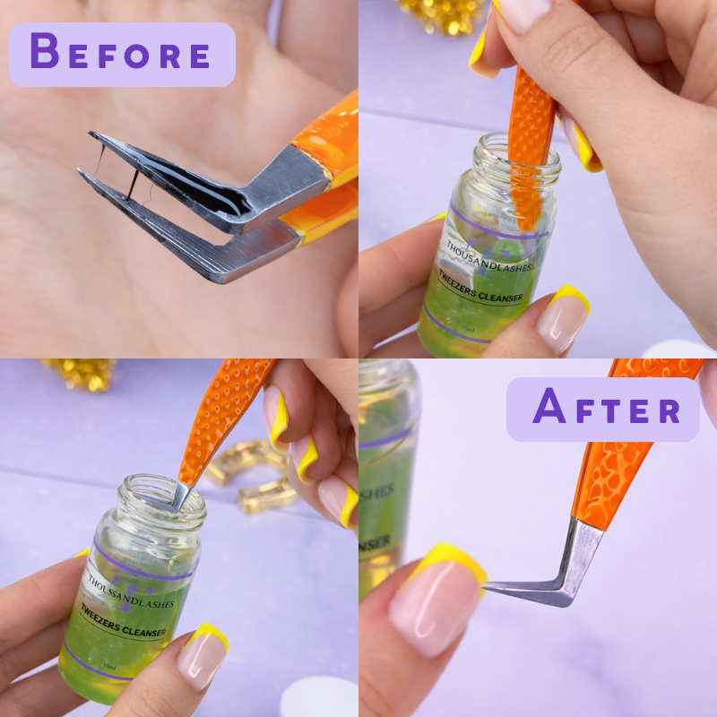 how to clean your lash tweezers