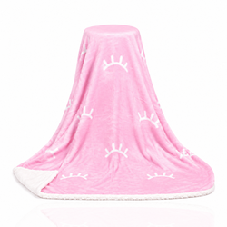 LASH BED BLANKET: EYELASH PRINT