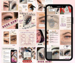 lash artist social media template