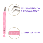 precision lash tweezers oblong