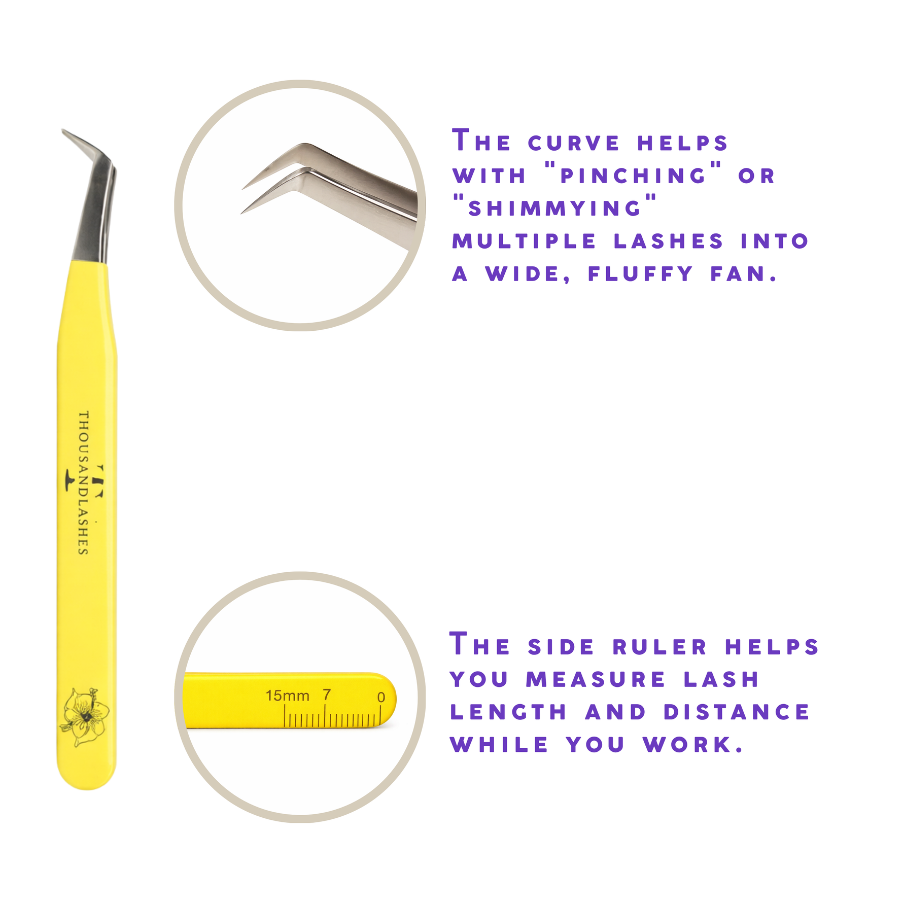 professional 90 degree lash tweezers