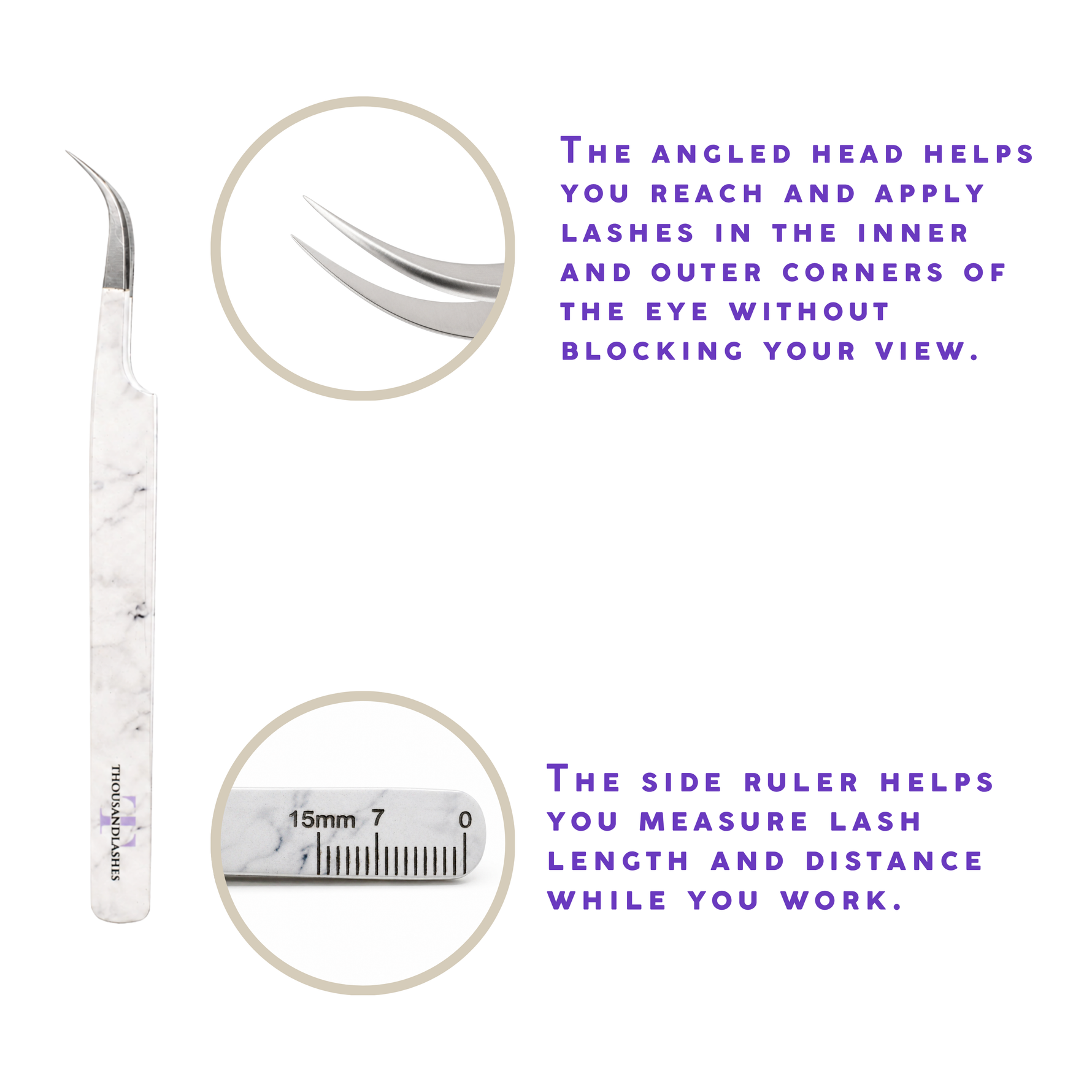 volume lash curved tweezers