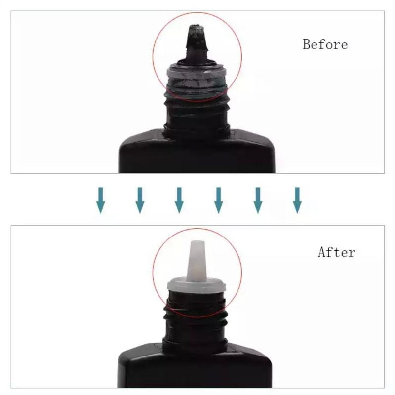 How do I change my eyelash glue nozzle?
